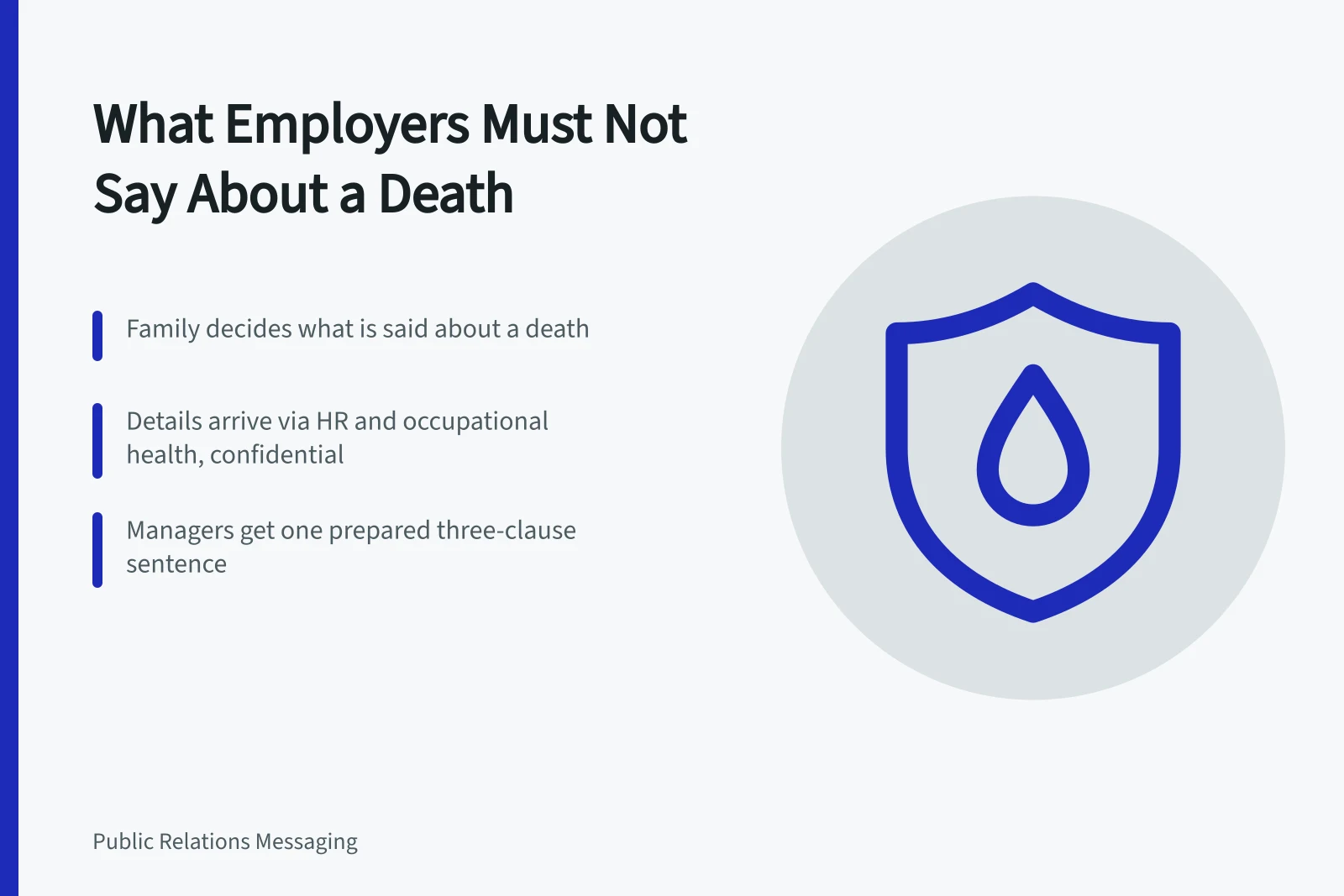 Card on employer confidentiality after a colleague's death. Career memorials causes: what the experienced already know for 2027