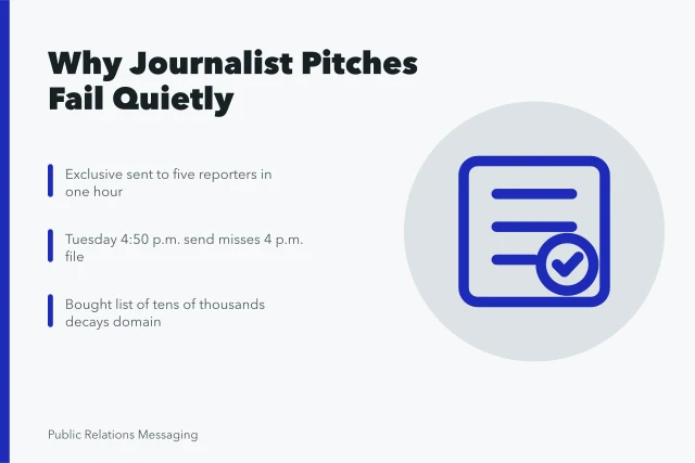 Card on pitch timing, exclusives, and sender reputation decay. How to Pitch Journalists Without Wasting Their Time