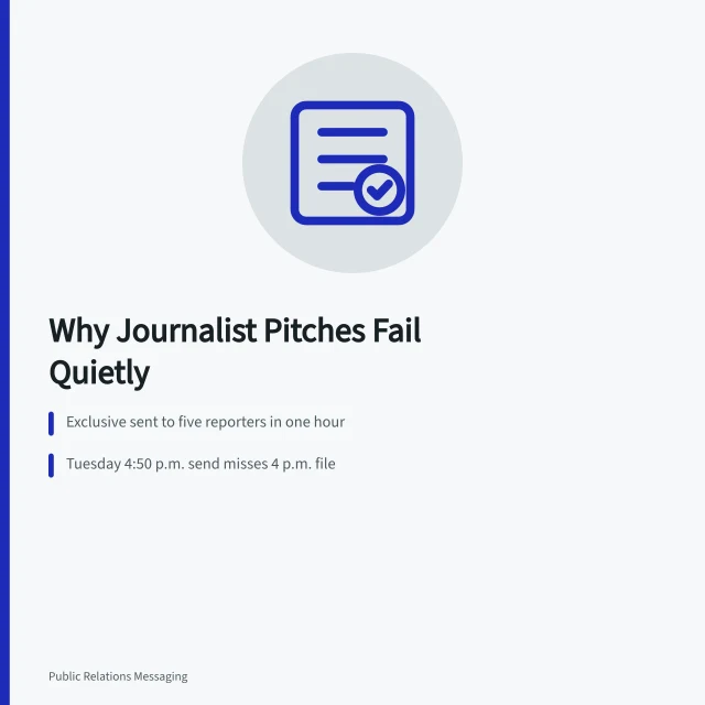 Card on pitch timing, exclusives, and sender reputation decay. How to Pitch Journalists Without Wasting Their Time