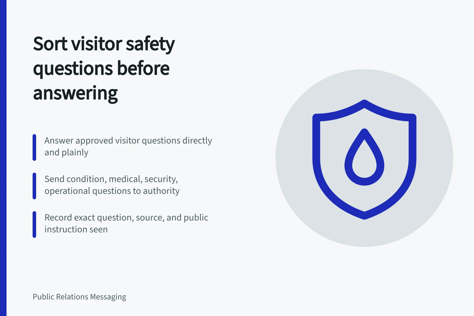 Card sorting public visitor questions from site authority safety matters. Industrial site interpretation safety questions to sort before you answer