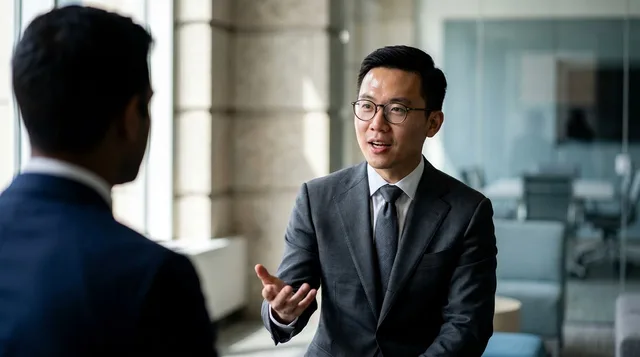 young man, business suit, glasses, discussion, gesturing, office, communication, man in suit, speaking, professional, business, manager, indoor, formal, meeting, talking person, concentration, asian features, young professional, work conversation, work environment. Internal communications mistakes: the traps and the way around them