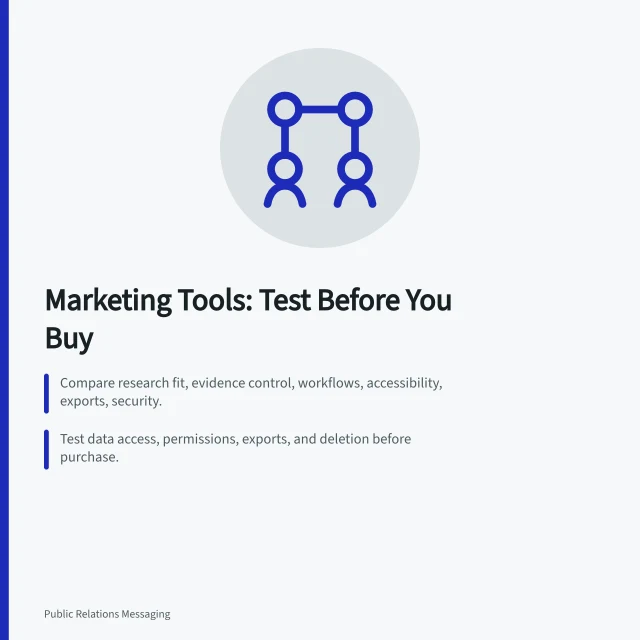 Comparison matrix for marketing communications strategy tools with key testing criteria. Do marketing communications strategy tools survive the comparison matrix?