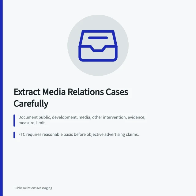 Card: extract media relations cases carefully with evidence and limits. Media relations case studies: how to read one and test the transfer