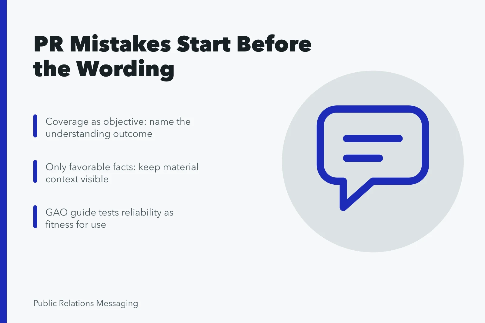 Card on public relations strategy mistakes and their root causes. Do public relations strategy mistakes trace back to one root decision?