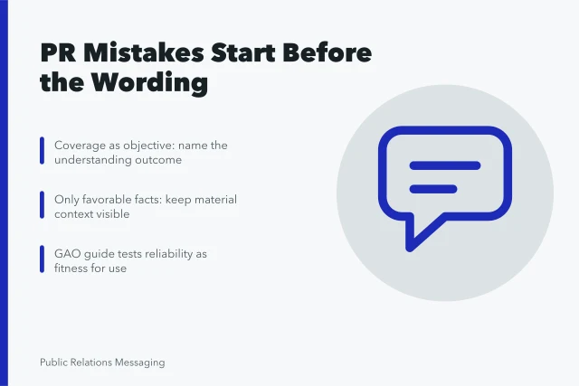 Card on public relations strategy mistakes and their root causes. Do public relations strategy mistakes trace back to one root decision?
